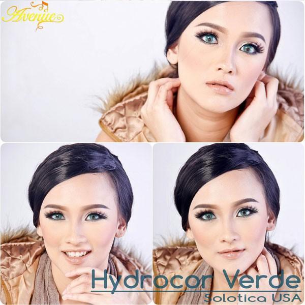 COLORED CONTACTS HYDROCOR AVENUE SOLOTICA VERDE GREEN - Lens Beauty Queen