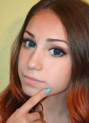 BLUE CONTACTS - COLORED CONTACTS GEO BELLA BLUE - Lens Beauty Queen