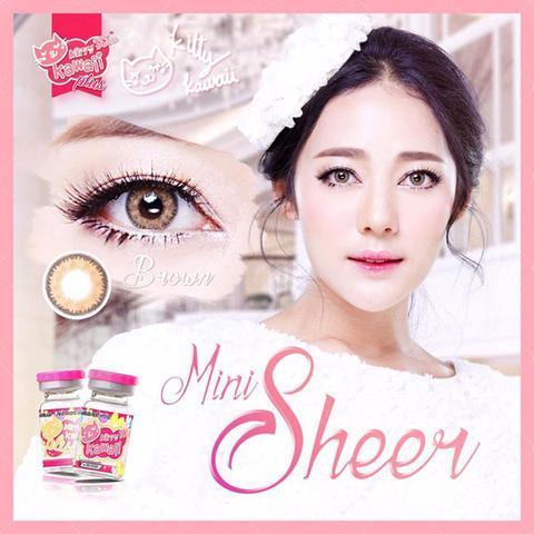 COLORED CONTACTS KITTY MINI SHEER BROWN - Lens Beauty Queen