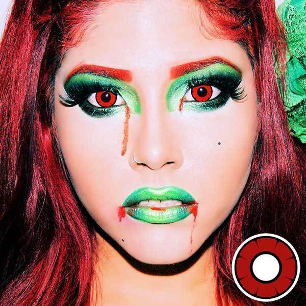 COLORED CONTACTS DOLLY EYE TWILIGHT RED - Lens Beauty Queen