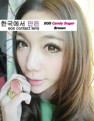 COLORED CONTACTS EOS CANDY SUGAR BROWN - Lens Beauty Queen