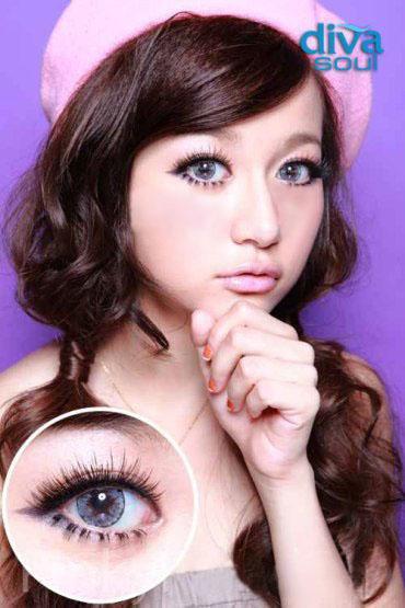 COLORED CONTACTS DIVA SOUL GRAY - Lens Beauty Queen