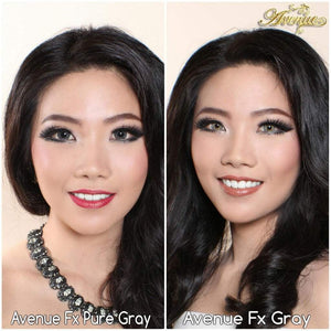 COLORED CONTACTS AVENUE FX PURE GRAY (DARK GRAY) - Lens Beauty Queen