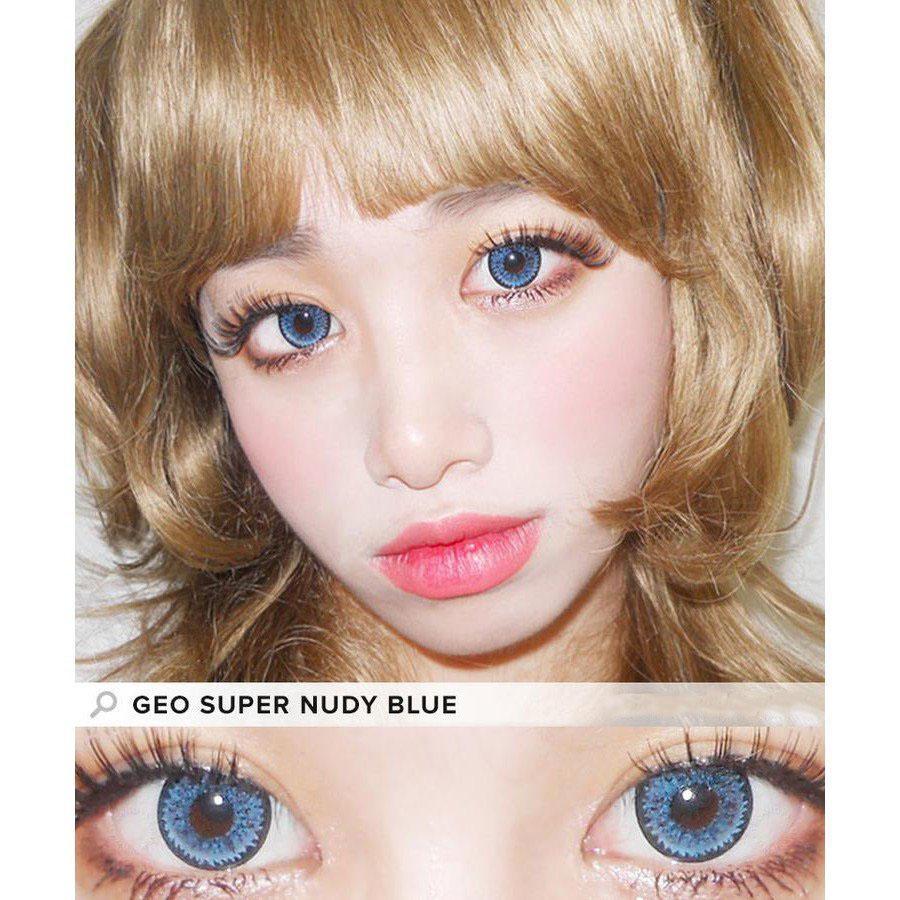 BLUE CONTACTS - GEO SUPER NUDY BLUE - Lens Beauty Queen
