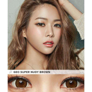 BROWN CONTACTS - GEO SUPER NUDY BROWN - Lens Beauty Queen
