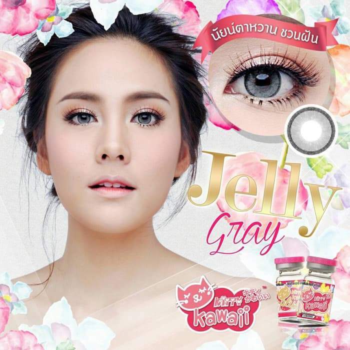 COLORED CONTACTS KITTY MINI JELLY GRAY - Lens Beauty Queen