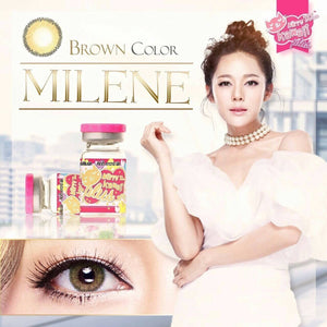 COLORED CONTACTS KITTY MINI MILENE BROWN - Lens Beauty Queen