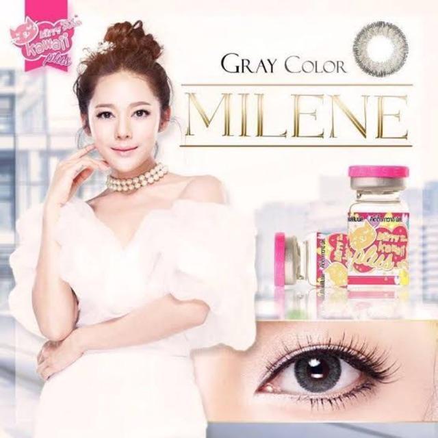 COLORED CONTACTS KITTY MINI MILENE GRAY - Lens Beauty Queen