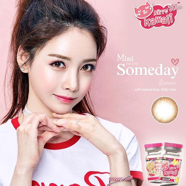 COLORED CONTACTS KITTY MINI SOMEDAY BROWN - Lens Beauty Queen