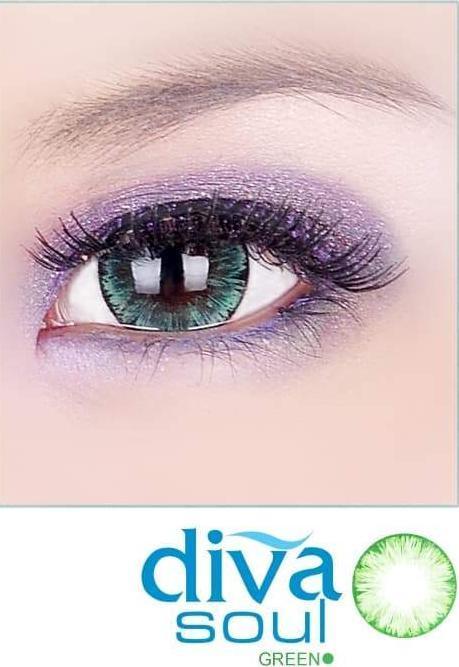 COLORED CONTACTS DIVA SOUL GREEN - Lens Beauty Queen