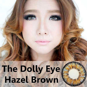 COLORED CONTACTS DOLLY EYE HAZEL BROWN - Lens Beauty Queen