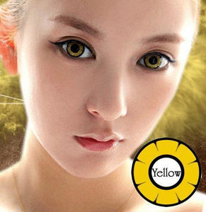 COLORED CONTACTS DOLLY EYE TWILIGHT YELLOW - Lens Beauty Queen