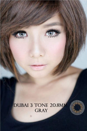 COLORED CONTACTS DUBAI 3TONES GRAY - Lens Beauty Queen
