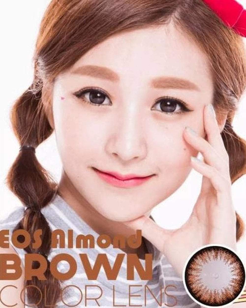 COLORED CONTACTS EOS ALMOND BROWN - Lens Beauty Queen