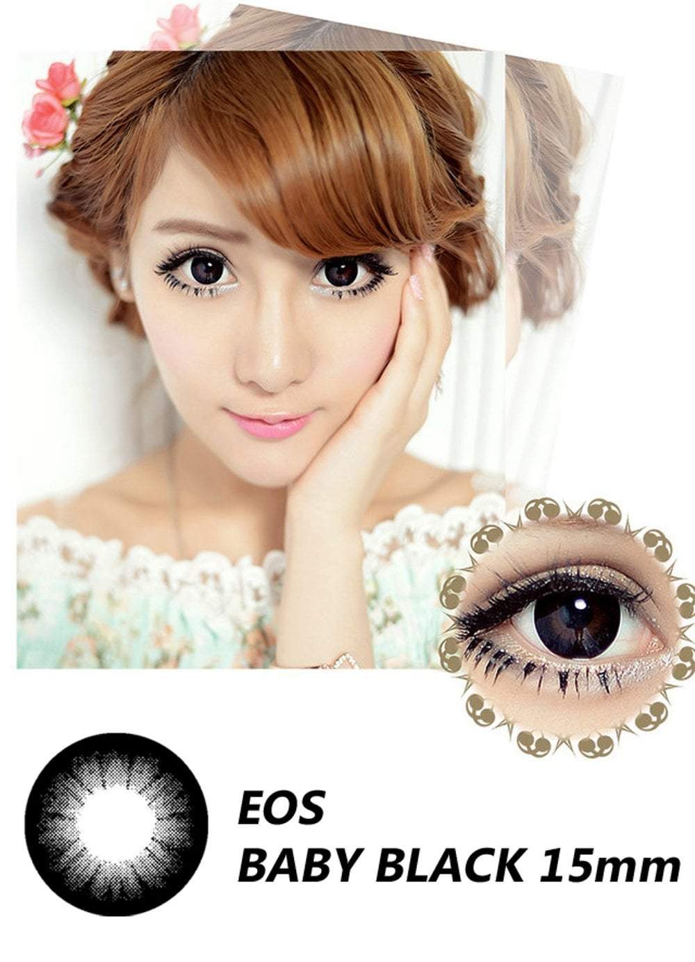 COLORED CONTACTS EOS BABY BLACK - Lens Beauty Queen