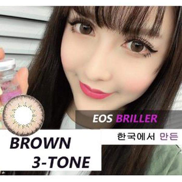 COLORED CONTACTS EOS BRILLER BROWN - Lens Beauty Queen
