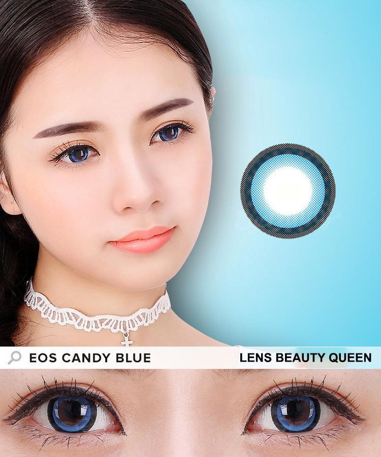 COLORED CONTACTS EOS CANDY SUGAR BLUE - Lens Beauty Queen