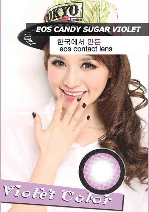 COLORED CONTACTS EOS CANDY SUGAR VIOLET - Lens Beauty Queen