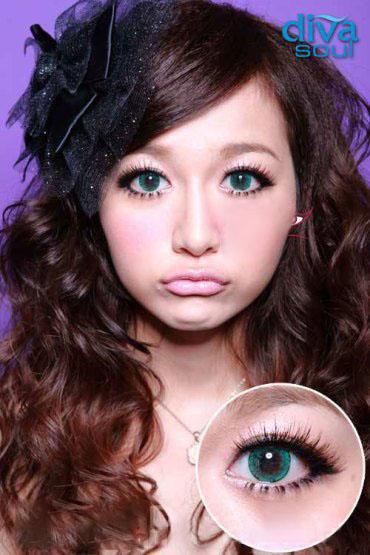 COLORED CONTACTS DIVA SOUL GREEN - Lens Beauty Queen