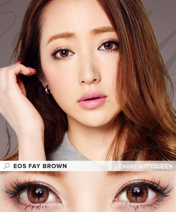 COLORED CONTACTS EOS FAY BROWN - Lens Beauty Queen