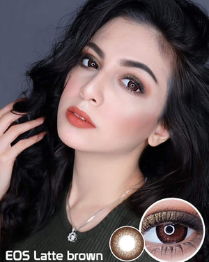 COLORED CONTACTS EOS LATTE BROWN - Lens Beauty Queen