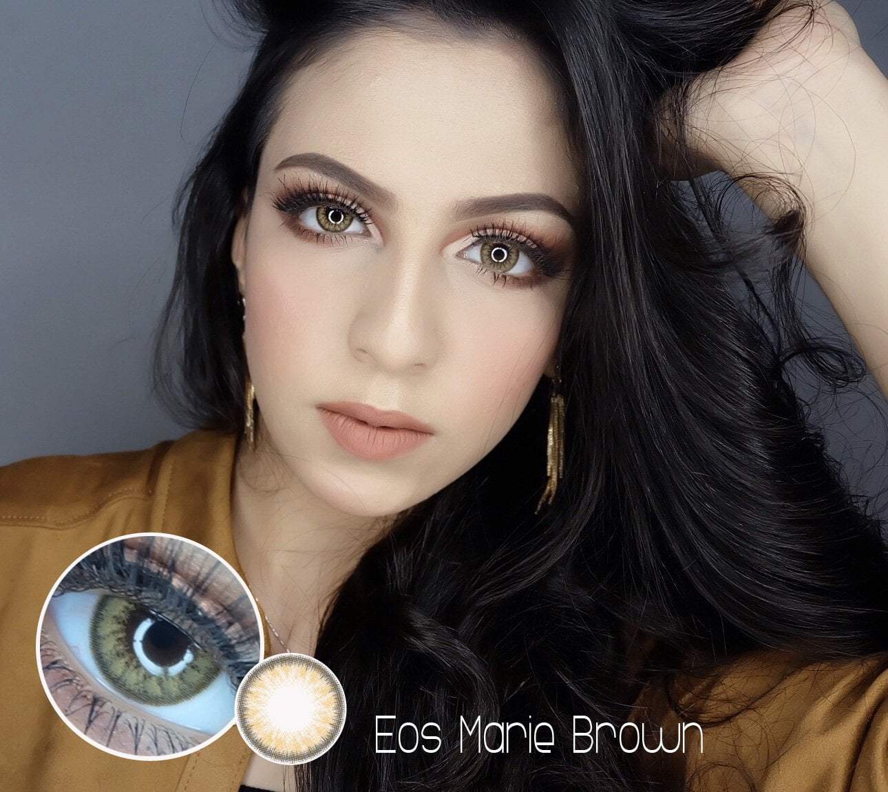 COLORED CONTACTS EOS MARIE BROWN - Lens Beauty Queen