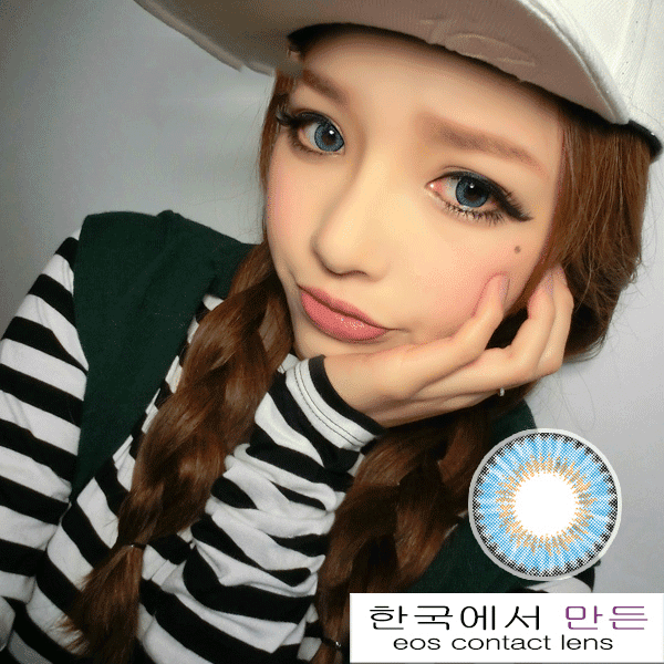COLORED CONTACTS EOS RAINSHOWER BLUE - Lens Beauty Queen