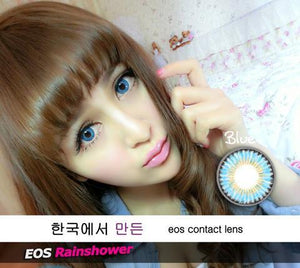 COLORED CONTACTS EOS RAINSHOWER BLUE - Lens Beauty Queen
