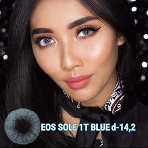COLORED CONTACTS EOS SOLE 1TONE BLUE - Lens Beauty Queen