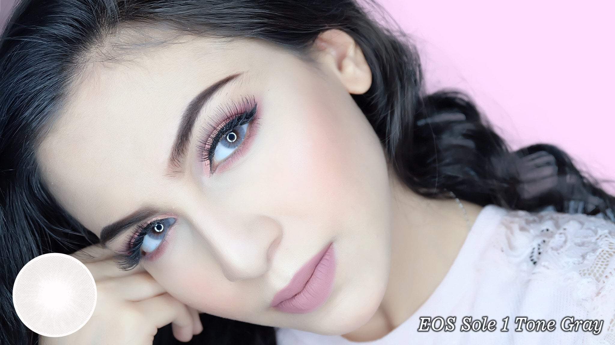 COLORED CONTACTS EOS SOLE 1TONE GRAY - Lens Beauty Queen