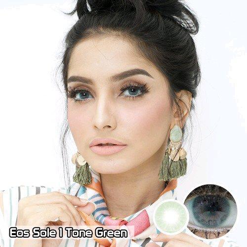 COLORED CONTACTS EOS SOLE 1TONE GREEN - Lens Beauty Queen