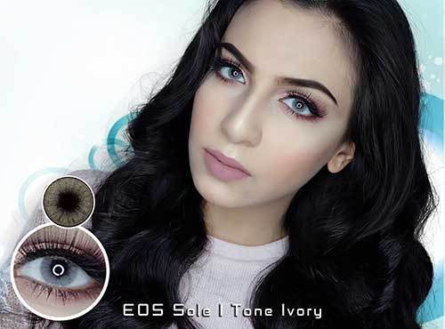 COLORED CONTACTS EOS SOLE 1TONE IVORY - Lens Beauty Queen