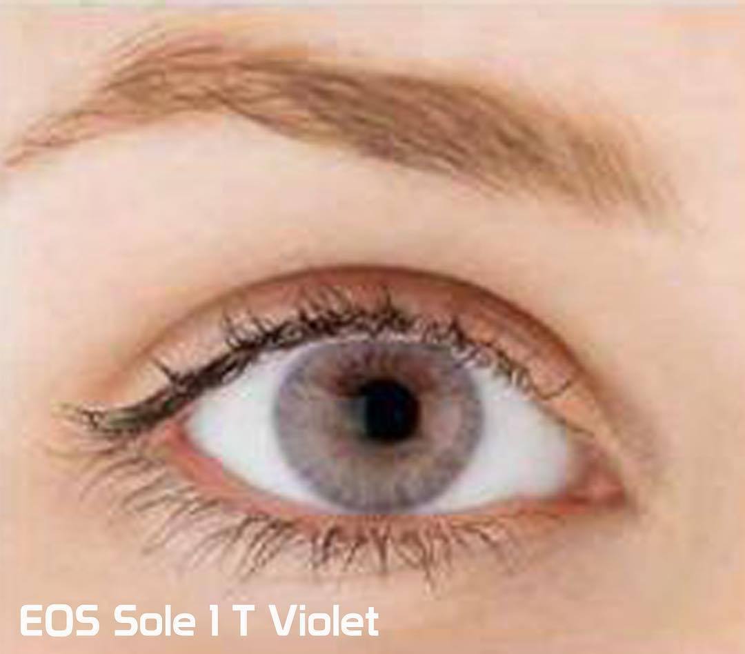 COLORED CONTACTS EOS SOLE 1TONE VIOLET - Lens Beauty Queen