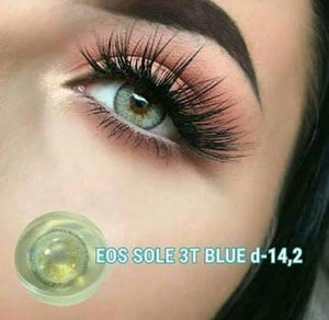 COLORED CONTACTS EOS SOLE 3TONE BLUE - Lens Beauty Queen