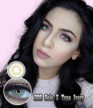 COLORED CONTACTS EOS SOLE 3TONE IVORY - Lens Beauty Queen