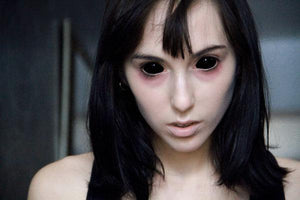 COLORED CONTACTS FULL EYES SCLERA BLACK - Lens Beauty Queen
