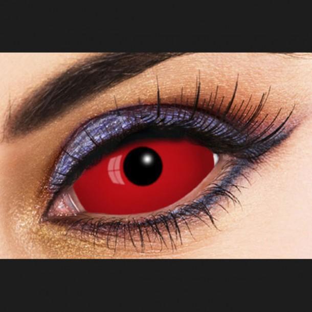 COLORED CONTACTS FULL EYES SCLERA RED - Lens Beauty Queen