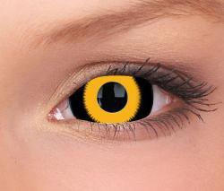 COLORED CONTACTS FULL EYES SCLERA YELLOW GHOUL - Lens Beauty Queen
