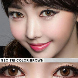 COLORED CONTACTS GEO 3 TONE BROWN - Lens Beauty Queen