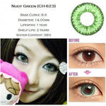 COLORED CONTACTS GEO NUDY GREEN CH623 - Lens Beauty Queen