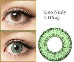 COLORED CONTACTS GEO NUDY GREEN CH623 - Lens Beauty Queen
