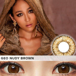 COLORED CONTACTS GEO NUDY BROWN XCH622 - Lens Beauty Queen