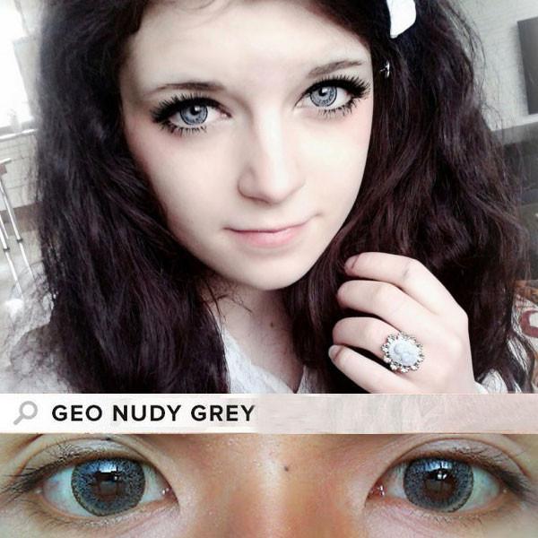 COLORED CONTACTS GEO NUDY GRAY - Lens Beauty Queen