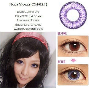 COLORED CONTACTS GEO NUDY VIOLET - Lens Beauty Queen