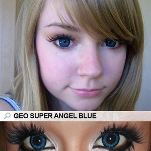COLORED CONTACTS GEO SUPER ANGEL BLUE - Lens Beauty Queen