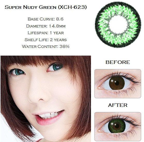 COLORED CONTACTS GEO XCH623 GREEN - Lens Beauty Queen