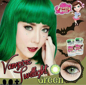 COLORED CONTACTS LITTLE VAMPIRE GREEN - Lens Beauty Queen