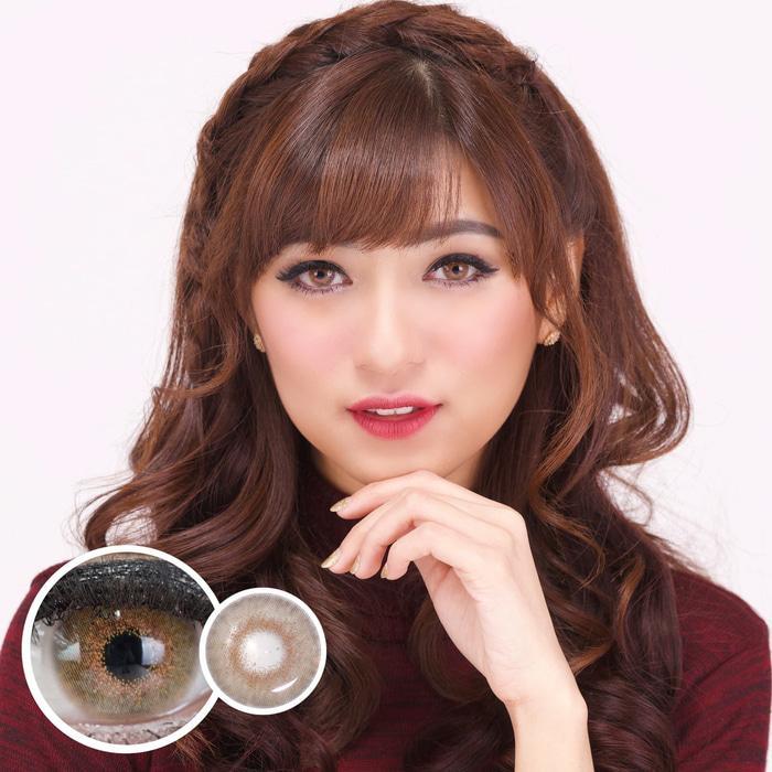 COLORED CONTACTS PRETTY ADELE BROWN - Lens Beauty Queen
