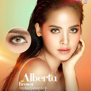 COLORED CONTACTS PRETTY ALBERTA BROWN - Lens Beauty Queen