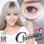 COLORED CONTACTS PRETTY DOLL CHIMMER BROWN - Lens Beauty Queen